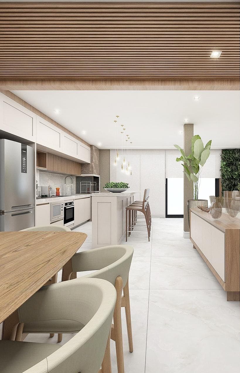 Cozinha Planejada Contemporânea — projeto de cozinhas sob medida MS Móveis