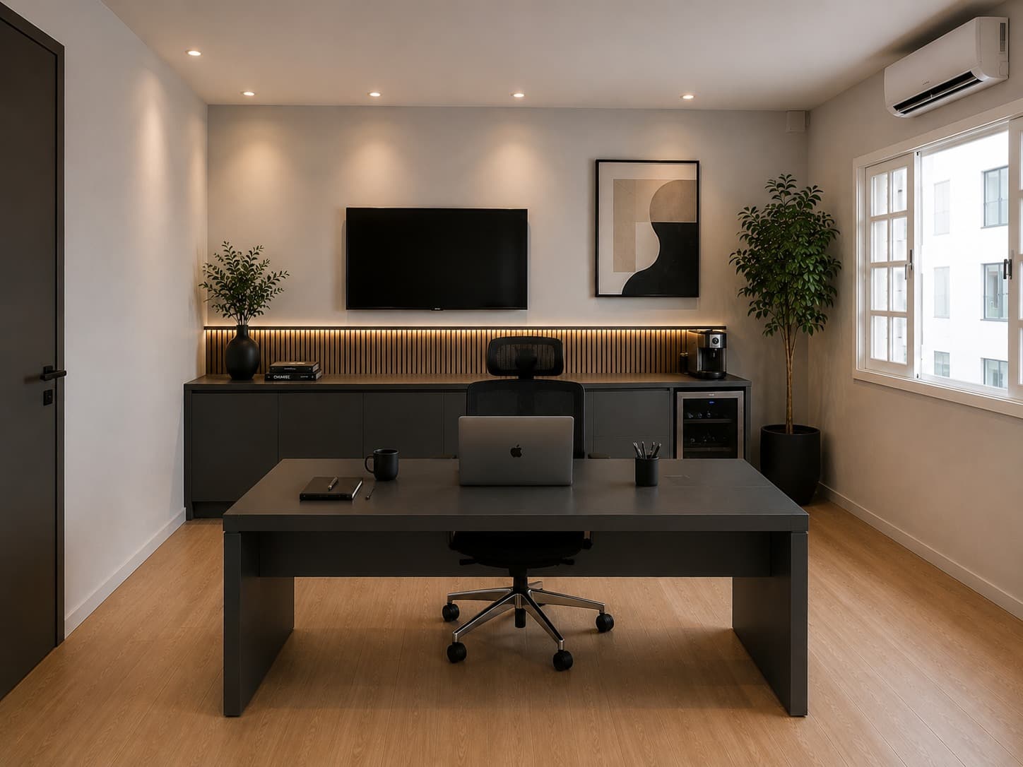 Home Office Compacto — projeto de escritórios sob medida MS Móveis